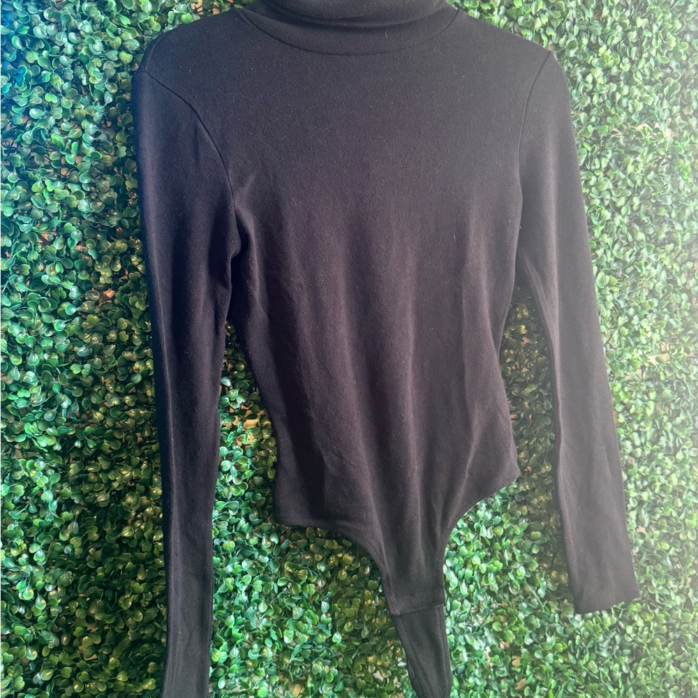 Madewell Black Long Sleeve Bodysuit